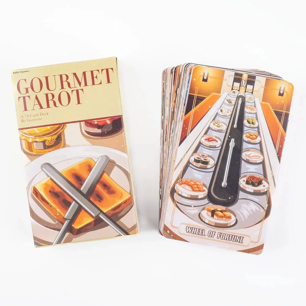 10.3*6Cm Gourmet Tarot Deck 78Pcs Divination Fate Tarot Oracle Cards Party Entertainment Board Game Cards