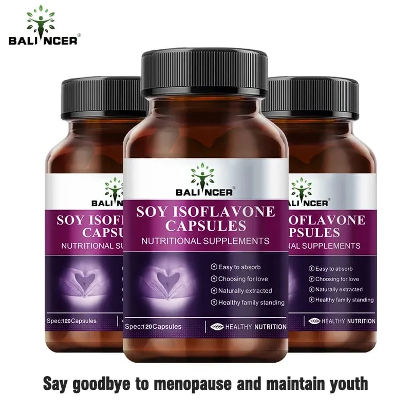 Soy Isoflavone Extract Capsules Physical Condition Maintenance Menopause Relief Mood Support Female Nutritional Supplement