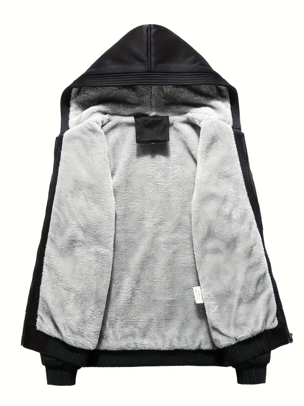 Customized Pattern Logo Diymen Zipper Pocket Coat Fashion Hoodie Casual Loose Jacket Unisex Winter Thicken Warm Clothing