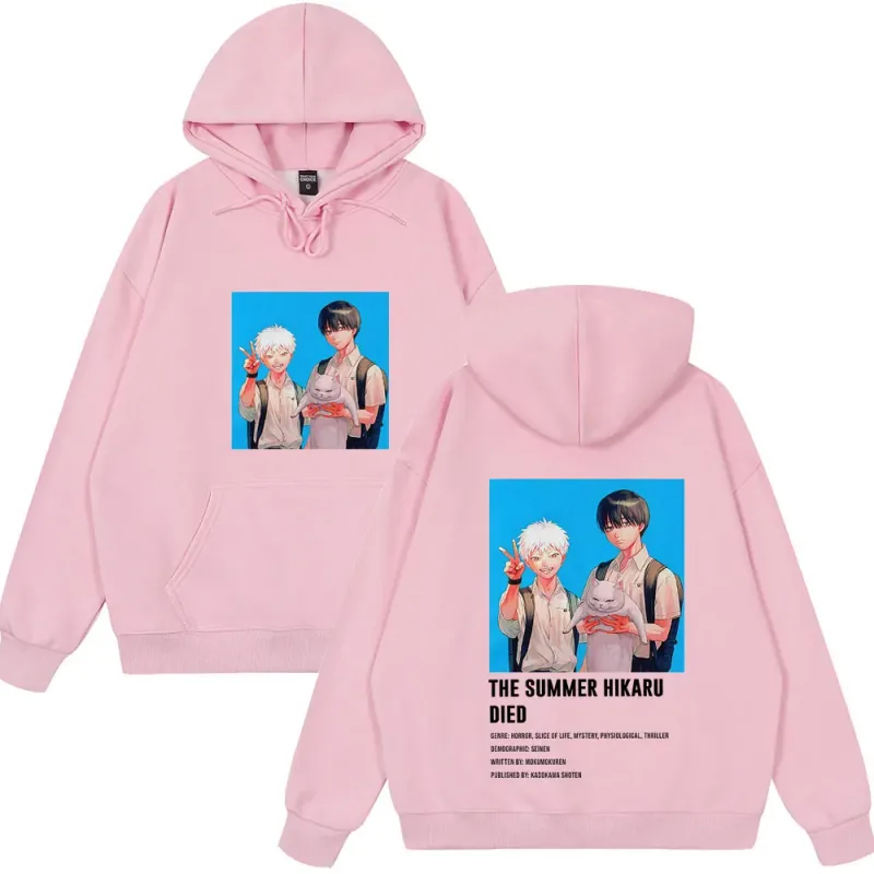 Anime The Summer Hikaru Died Hoodies Hikaru Yoshiki Manga Hoodies Men Women Casual Clothing Cozy Long Sleeve Funny Streetwears