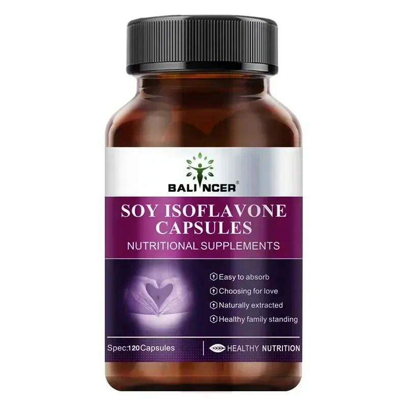 Soy Isoflavone Extract Capsules Physical Condition Maintenance Menopause Relief Mood Support Female Nutritional Supplement