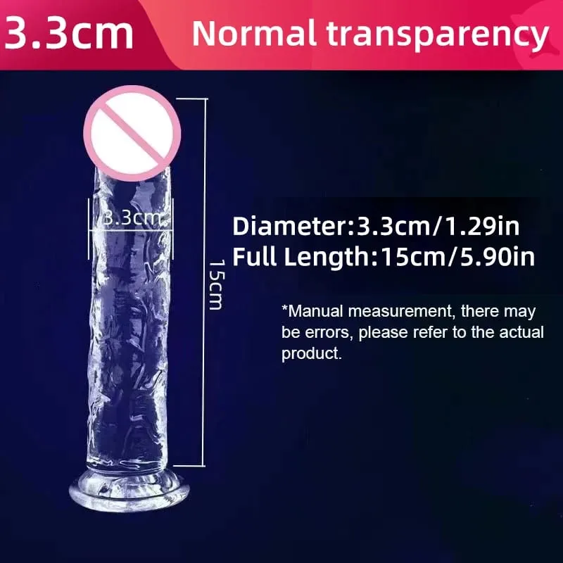 Transparent Big Dick 13 Sizes Realistic Jelly Dildo Women Gay Anal Sex Toys Soft Clitoris Vaginal Masturbators Penis Suction Cup