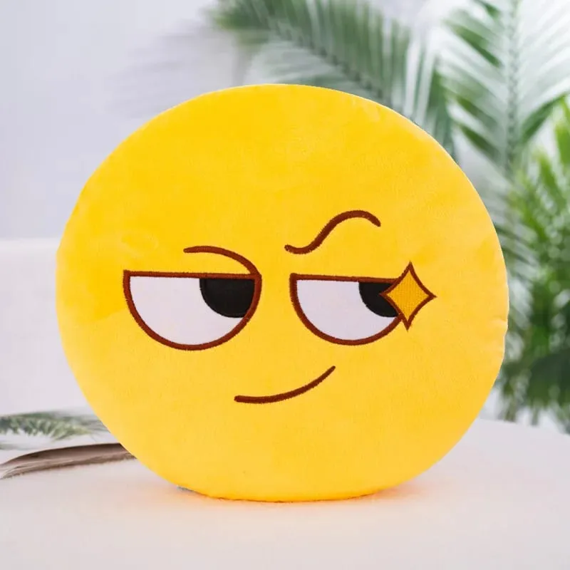 32 ס"מ Meme Emoji סמיילי פנים כרית קטיפה סופר חמודה כרית חיבוק רכה לשינה מנוחה וכרית - מתנת צעצוע