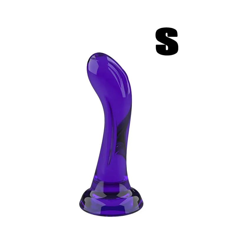 Καμπυλωτό ρεαλιστικό Dildo με ισχυρή βεντούζα, μαλακό εύκαμπτο σεξουαλικό παιχνίδι με σημείο G για γυναίκες άντρες Μαύρο μωβ Clear Lifelike Dillo