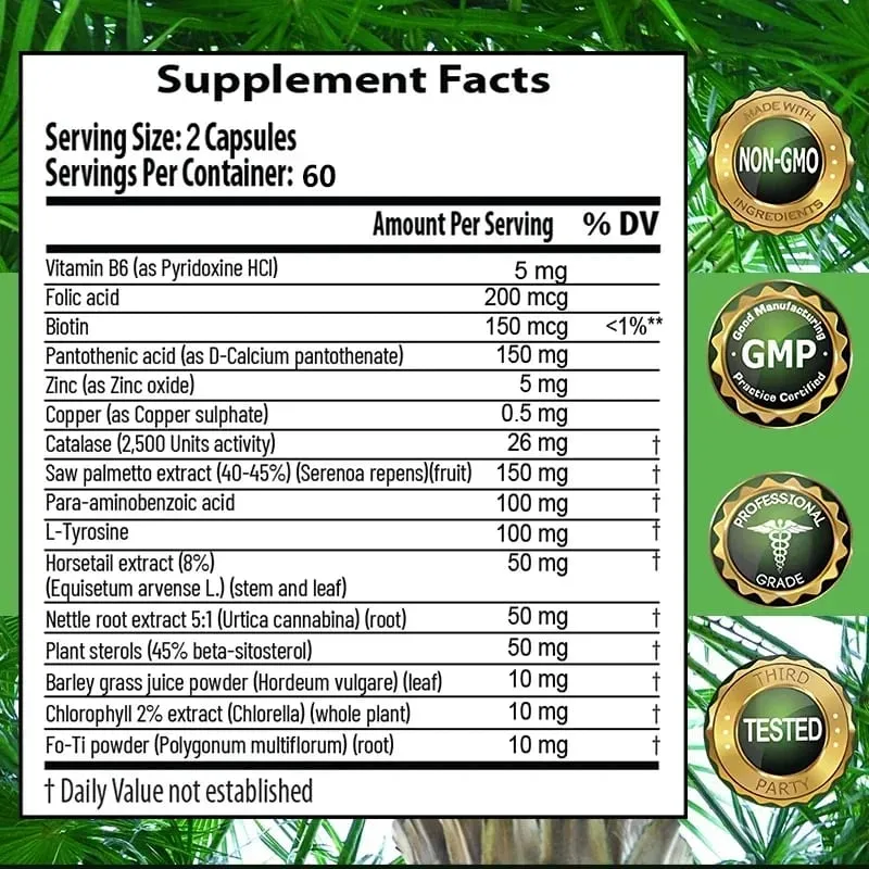 Didacat Advanced DHT Blocker Hair Growth Supplement for Heritary Thinning Hair - για άνδρες και γυναίκες τριχόπτωση