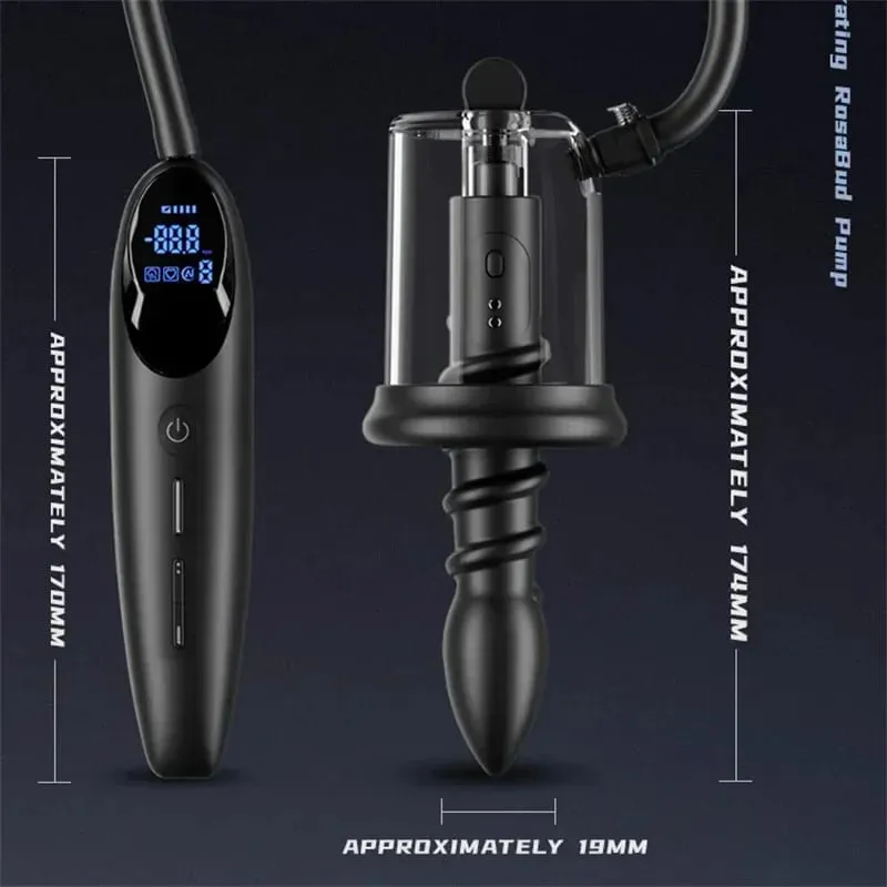 Electric Vibration Sucking Anus Rosebud Pump Vibrating Butt Plug Vacuum Sucker Male Prostate Massager Tool Anal Sex Toys For Men