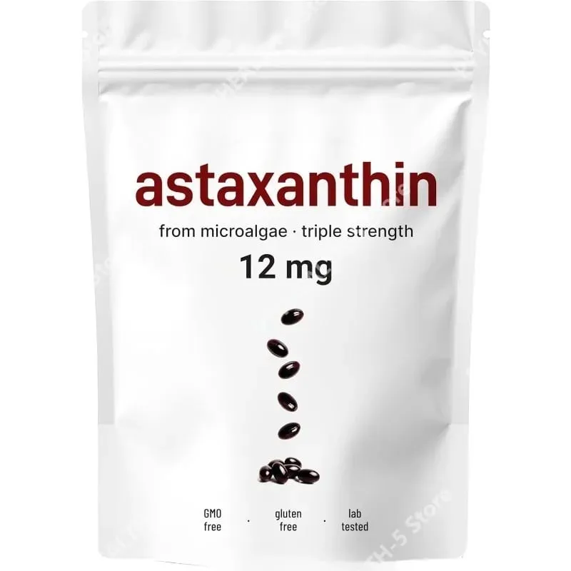 Astaxanthin 12mg Softgels - Daily Antioxidant Support Non-GMO Gluten-Free Soy-Free 120 Capsules for Adults