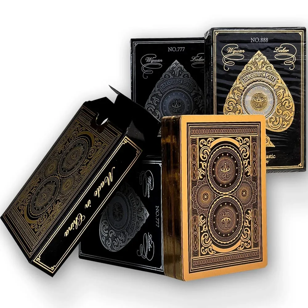 Κάρτες παιχνιδιού Premium Gold Edge Silver Edge PVC Πλαστικό Αδιάβροχο Ανθεκτικό Κάρτες Πόκερ Μεγάλη τράπουλα χαρακτήρων για πάρτι