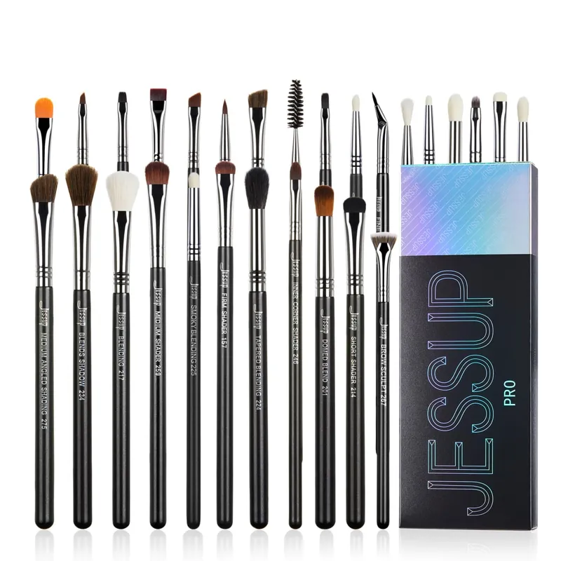 Jessup Eye Makeup Brushes Set Propesyonal na Makeup Brush Synthetic Eye Blending Brush Eyeshadow Brush Eyebrow Crease Shader T341