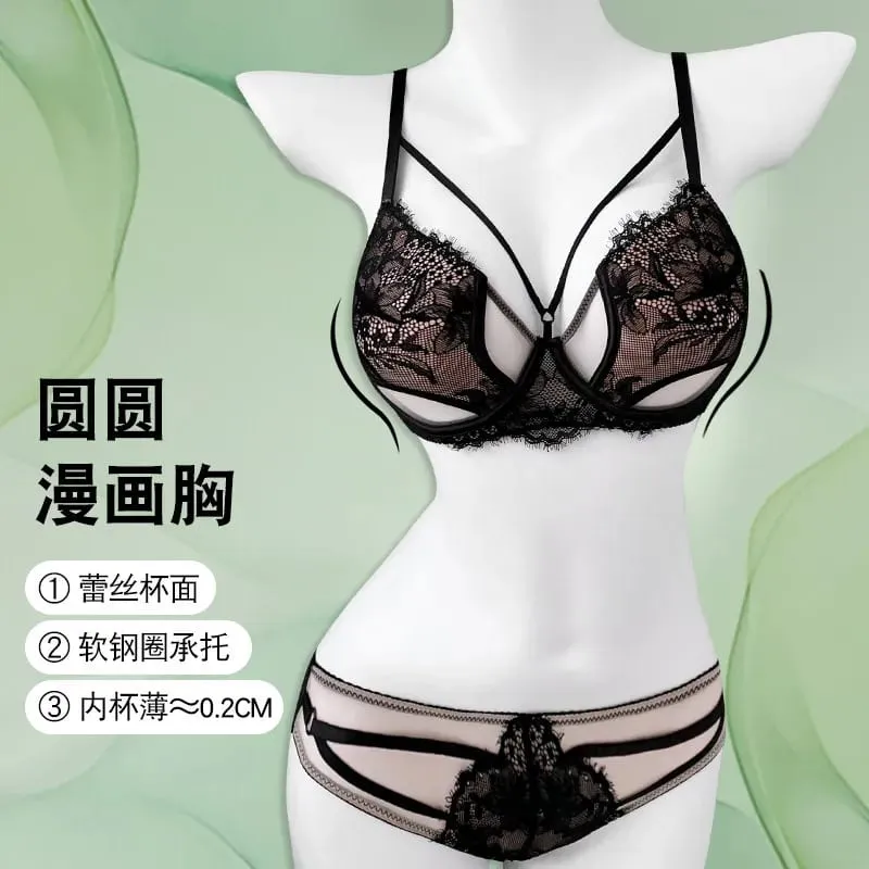 1. BANERDANNI סקסית Pure Desire חזיית סט מזער חזה גדול תמיכת Push Up Side אנטי צניחת הלבשה תחתונה נגד התרחבות חמה מכירה הטובה ביותר