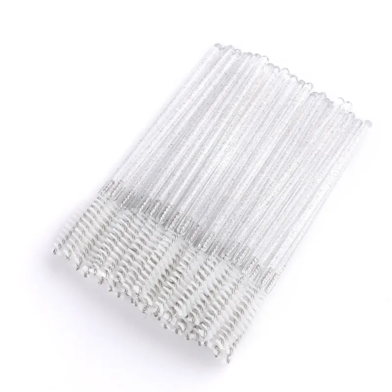 50pcs Disposable Eyelash Brushes Extension Crystal Eyebrow Brush Mascara Wand Eye Lashes Cosmetic Tool Set Makeup Beauty