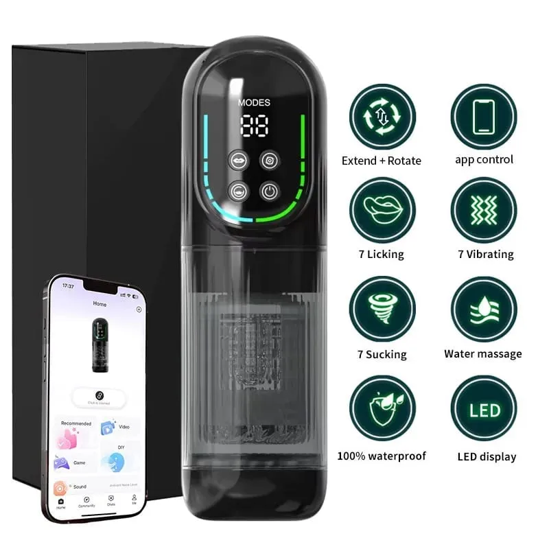 Automatic Thrusting Rotating Male Masturbator Licking Stroker Sucking Blowjob 100% Waterproof Pennis Pump Adult Sex Toys For Men