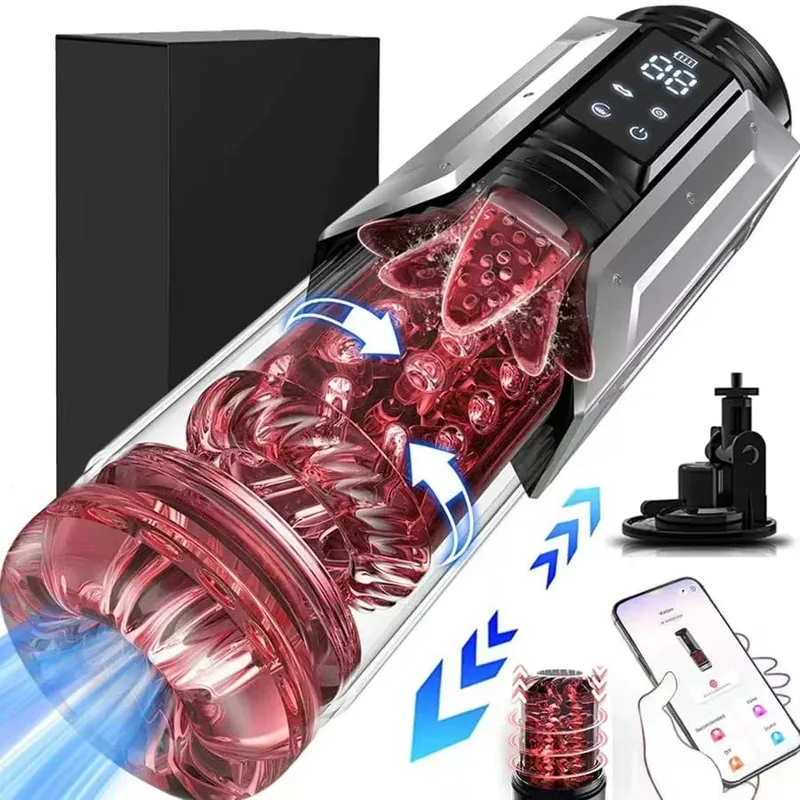 Automatic Male Masturbator Penis Pump Sucking Vibrating Thrusting Rotating 100% Waterproof Blowjob Adult Sex Toy Stroker For Men