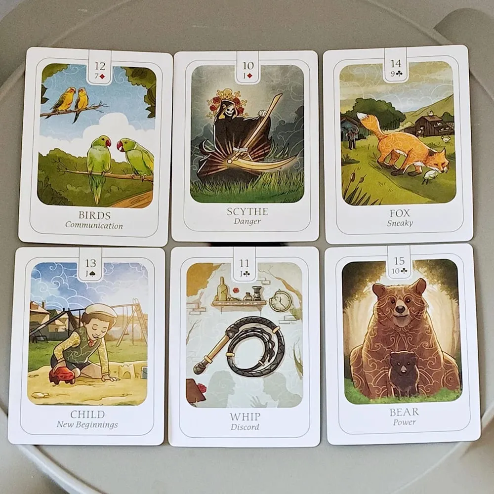 Simplicity Lenormand Deck 41 Pcs Mga Card na May Magagandang Ilustrasyon na 9*6cm na may Makabuluhang Simbolismo na may Mga Card na Oo Hindi Siguro