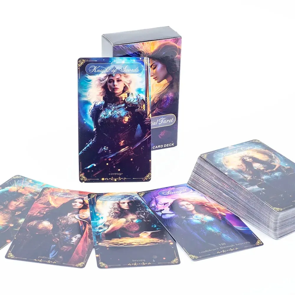 Divine Celestial Tarot Cards 78 Card Deck 10,4*6,1CM for Mantelling Gathering and Divination Επιτραπέζιο παιχνίδι