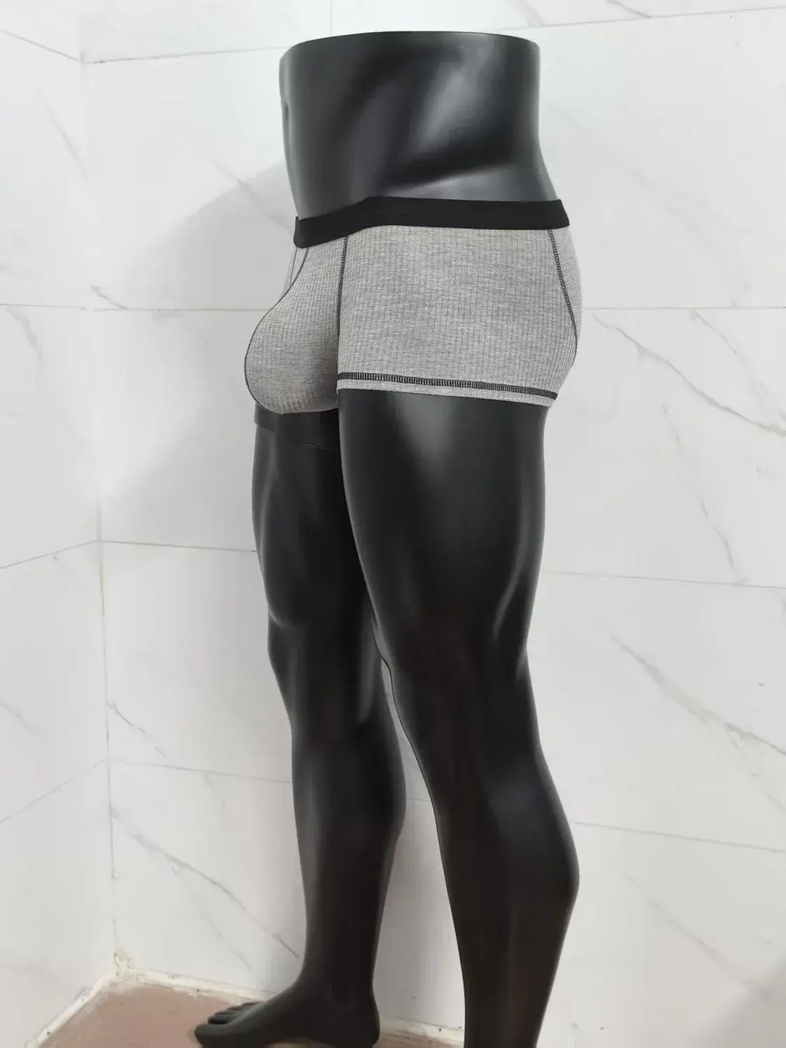 Men's underwear with large scrotal pocket and large stretch flat-leg pants