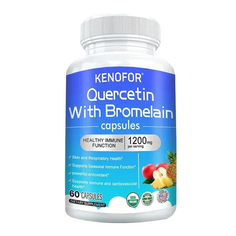 Bromelain Capsules- with Quercetin Zinc Extract Improves Digestion Joint Health Nutrient Absorption Immune Support