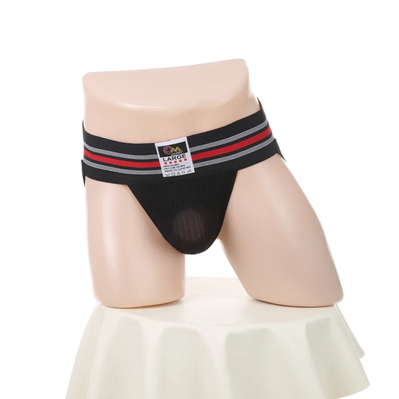 Men Underwear Athletic Jock Strap Supporter Classic Thong Elastic Wide Waistband Underpants Breathable Jockstrap Sexy Lingerie