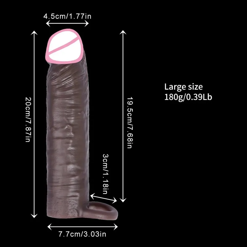 Men Sex Toys Reusable Realistic Stretchable Silicone Penis Ring Cock Ring Delay Ejaculation Semen Lock Ring Sex Toys for Men Penis Sleeve Soft Penis Dildo Locking Ring And Realistic Texture Sheath Cock Ring Penis Suitable For Men Couples Se