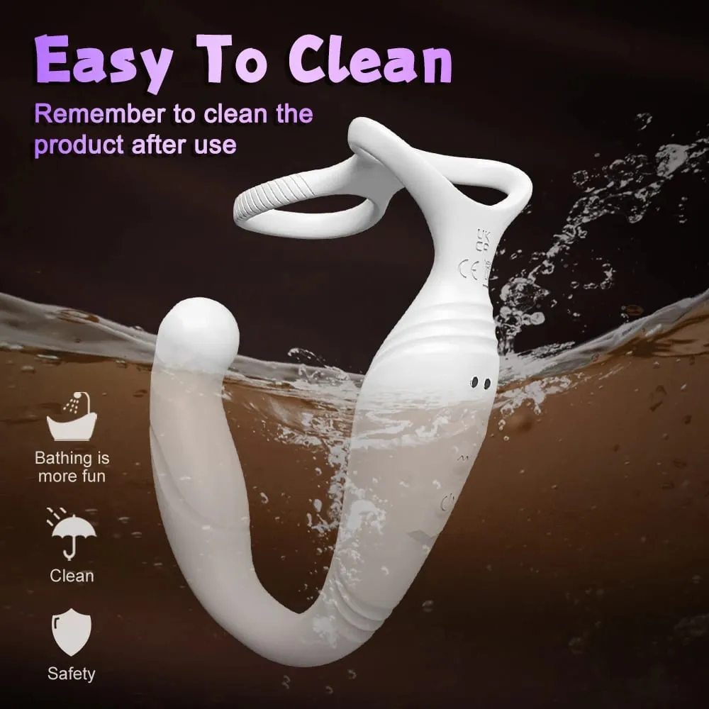 Penis Ring Cock Rings App Control Vibrator for Men Prostate Massager Dual Anal Vibrating Butt Plug Anal Sex Toy for Men