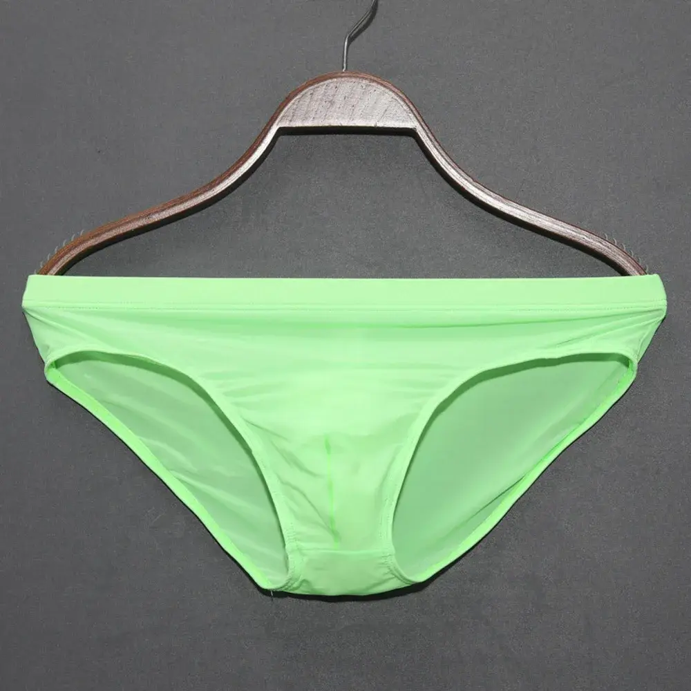Men's Ice Silk Breathable Briefs Skin Friendly Lingerie Transparent Triangle Pants Mens Sexy Underwear Stretch Male Sexy Panties