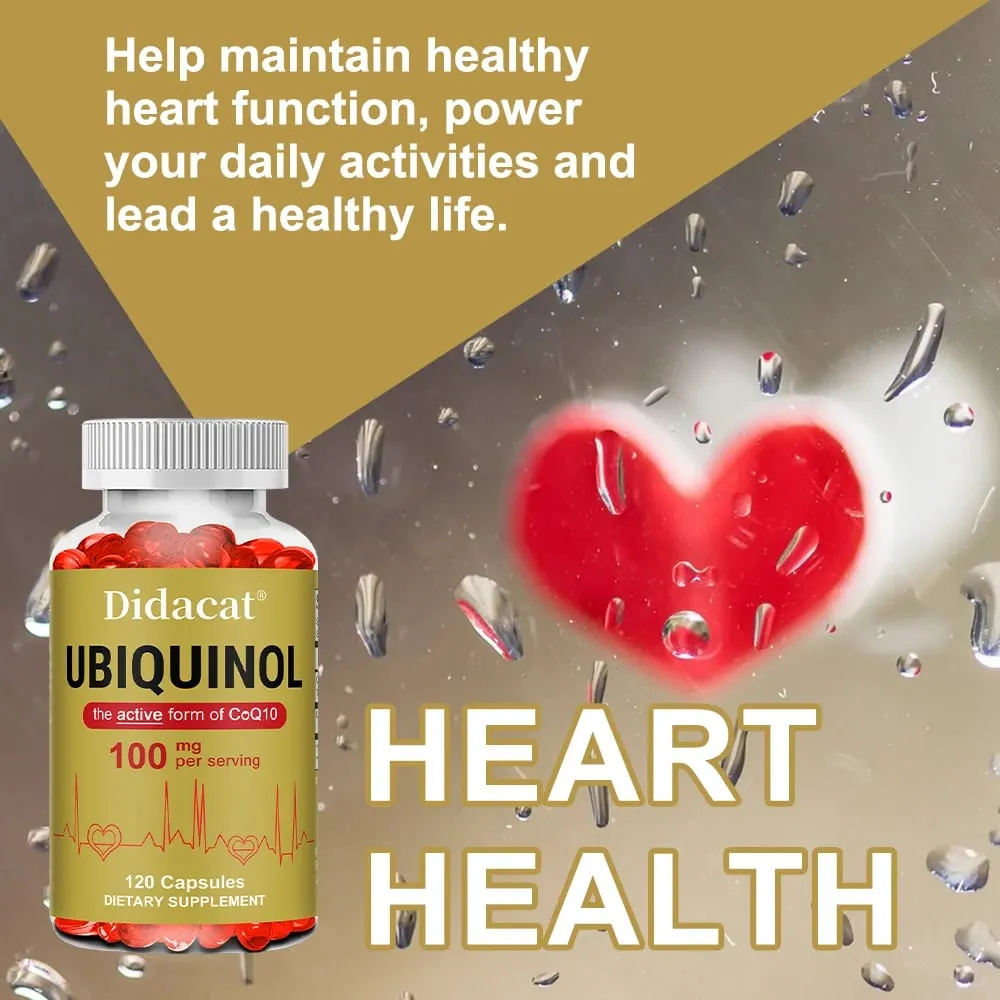 Ubiquinol CoQ10 φυτικές κάψουλες Αντιοξειδωτική υποστήριξη Κοινής κυτταρικής παραγωγής ενέργειας Καρδιά και καρδιαγγειακή υγεία