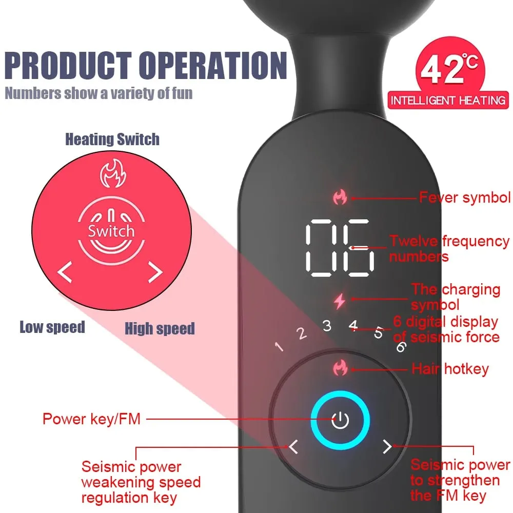Ασύρματοι δονητές Dildo AV Magic Wand for Women Clitoris Stimulator 72 Συχνότητα Ισχυρό μοτέρ μασάζ Είδη Παιχνίδια σεξ για ενήλικες