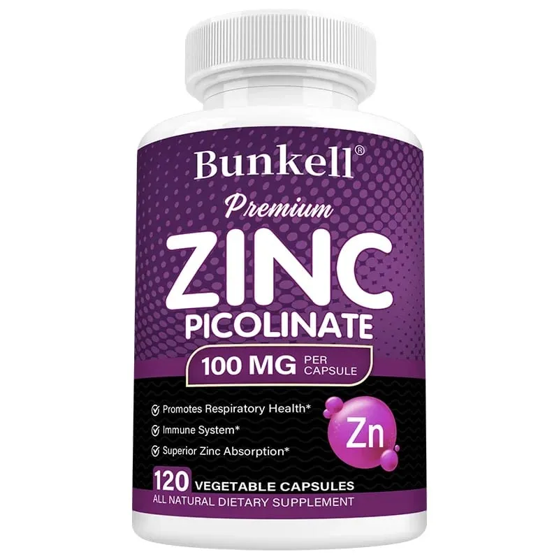 Premium Zinc Picolinate 100mg High Absorption Immune Support Respiratory Health Energy Production at Sleep Supplement