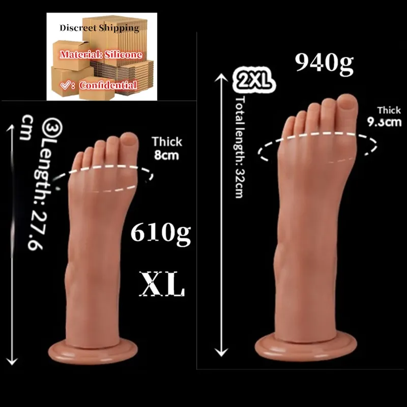 Tapón Anal estilo pies, tapón Anal grande de silicona, consolador masturbador profundo, estimulador dilatador, consolador Anal, juguete sexual para adultos para mujeres