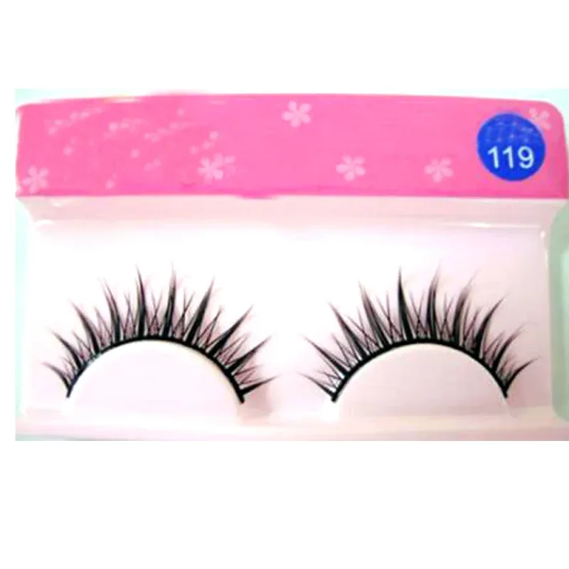 White Eyelashes Cosplay smink Natural Long Cross Strip műszempillák