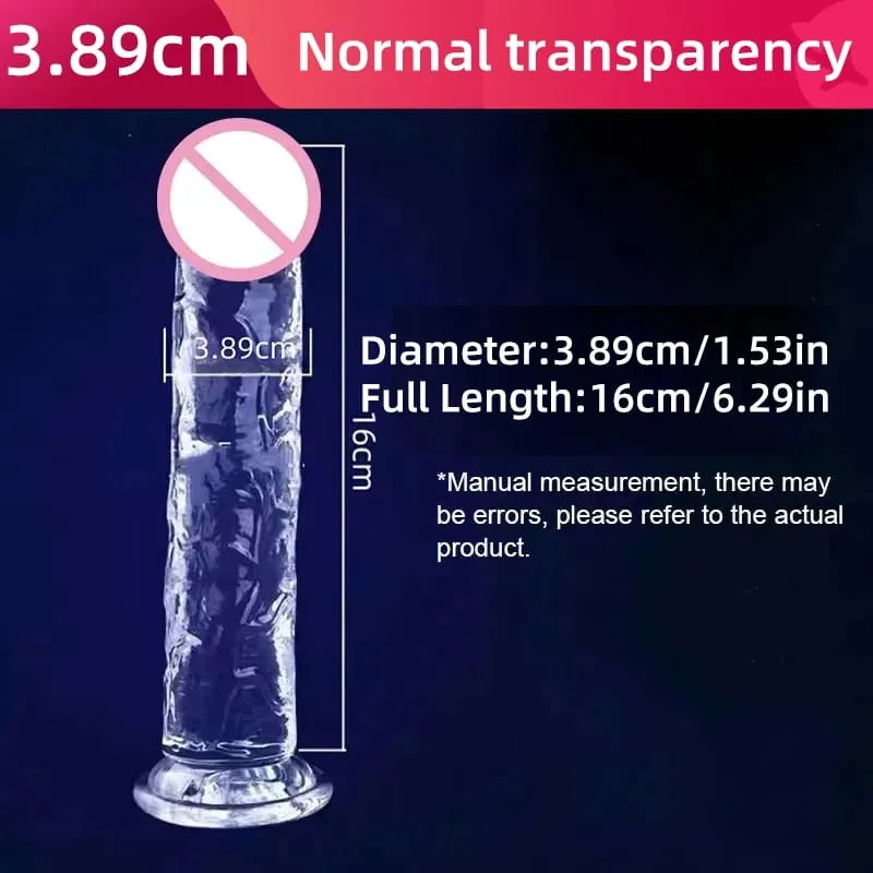 Transparent Big Dick 13 Sizes Realistic Jelly Dildo Women Gay Anal Sex Toys Soft Clitoris Vaginal Masturbators Penis Suction Cup