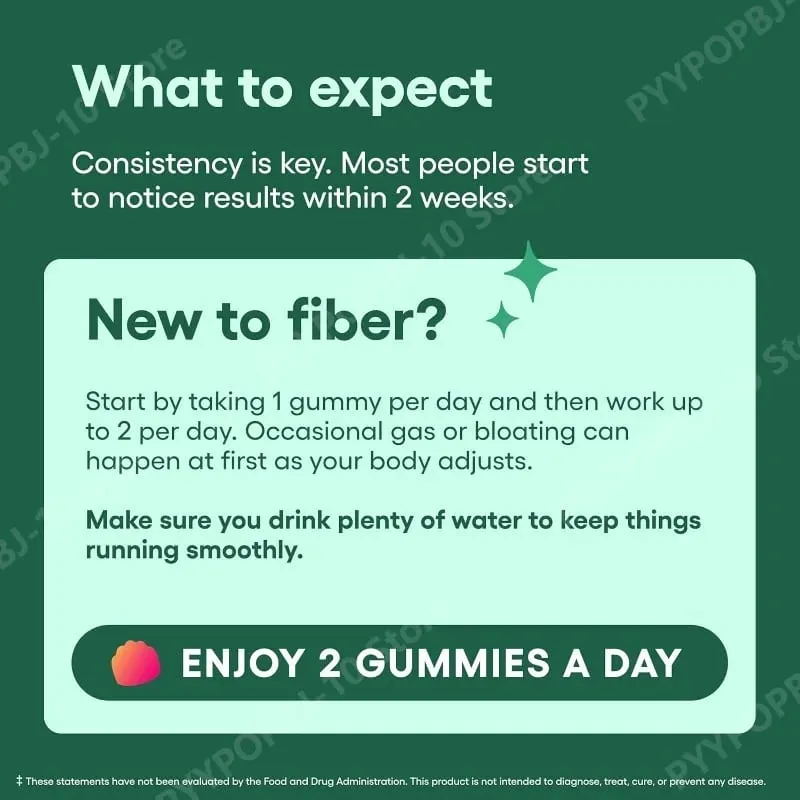 Fiber Gummies Digestive Health Regularity Γεύση Βατόμουρο Λεμόνι Χωρίς Προσθήκη Ζάχαρης Vegan Ρίζα Κιχωρίου Prebiotic 60CT Ενήλικες