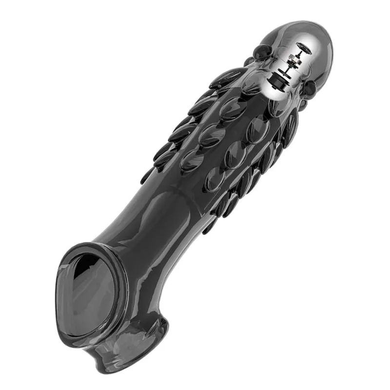 Reusable Cock Ring Vibrator Delay Condom Penis Sleeve Extension Extend Dildo Adult Anal Plug Sex Toys For Men For Women Sex Toys