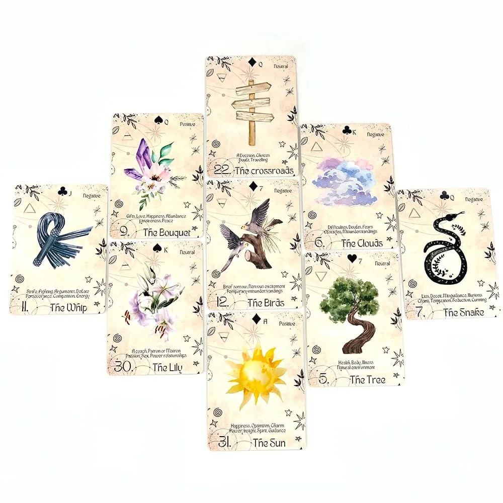 למכירה חמה של Oracle Cards Game Board גרסה אנגלית 36 חפיסת קלפים מאוירת להפליא משחק קלפי חיזוי גורל למשפחה