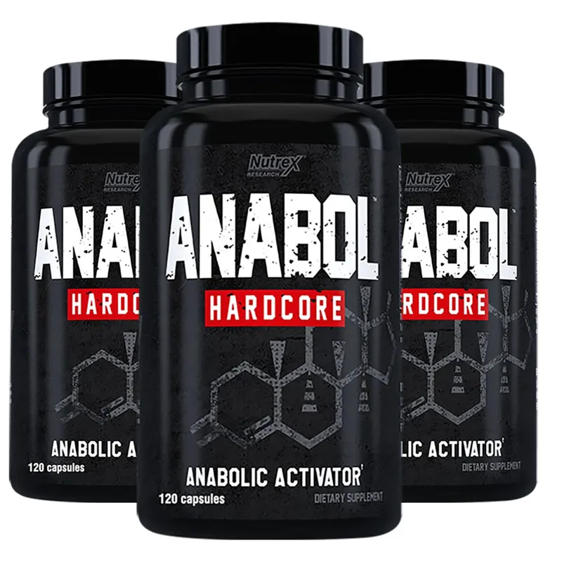Anabol Hardcore - Muscle Supplement Dietary Capsules Lean Muscles Strength Growth Repair Recovery 6-Keto-Diosgenin Acetate