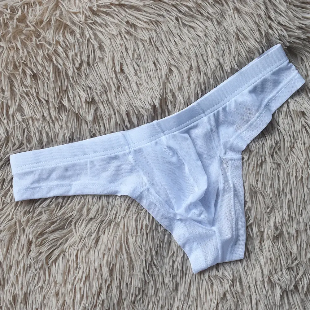 Men G Strings Transparent Mesh Low Waist Sissy Pouch Sexy Lingerie Ultra Hot Underwear For Man Japanese Thongs Men's Underpants