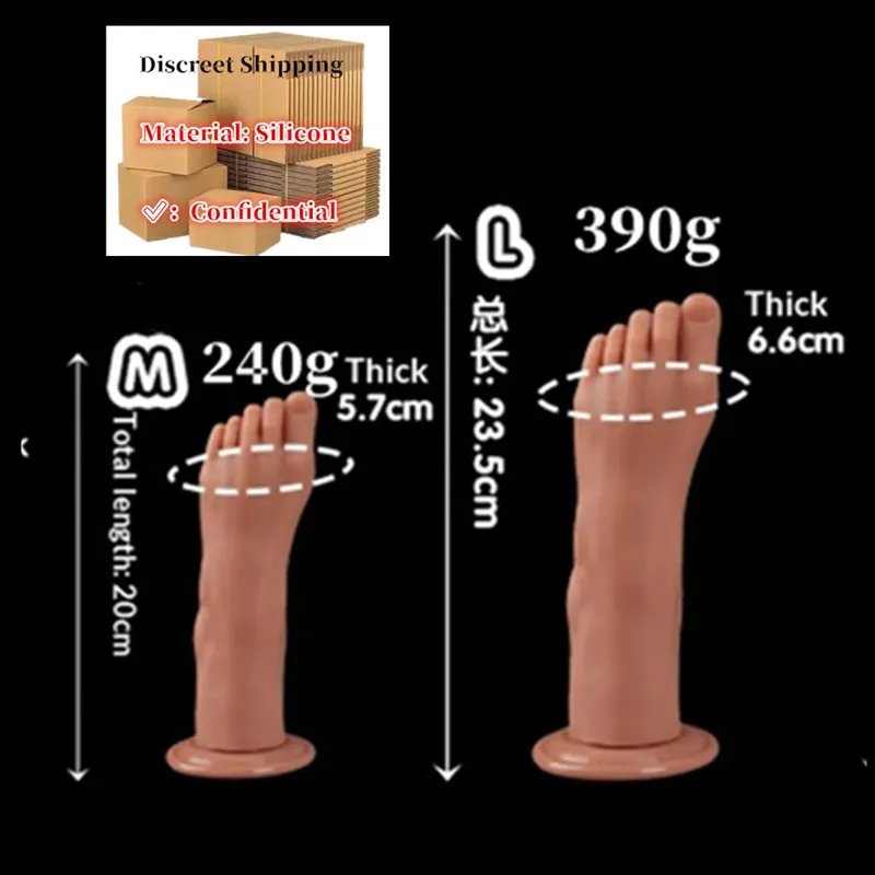 Tapón Anal estilo pies, tapón Anal grande de silicona, consolador masturbador profundo, estimulador dilatador, consolador Anal, juguete sexual para adultos para mujeres