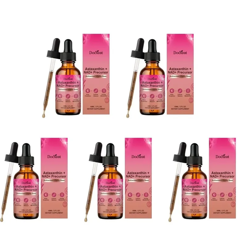 Docteat Astaxanthin+ NAD+ Precursor Liquid Υποστηρίζει την κυτταρική διατροφή και τον ενεργειακό μεταβολισμό Αντιοξειδωτική Βάση ζωτικότητας 60 Ml