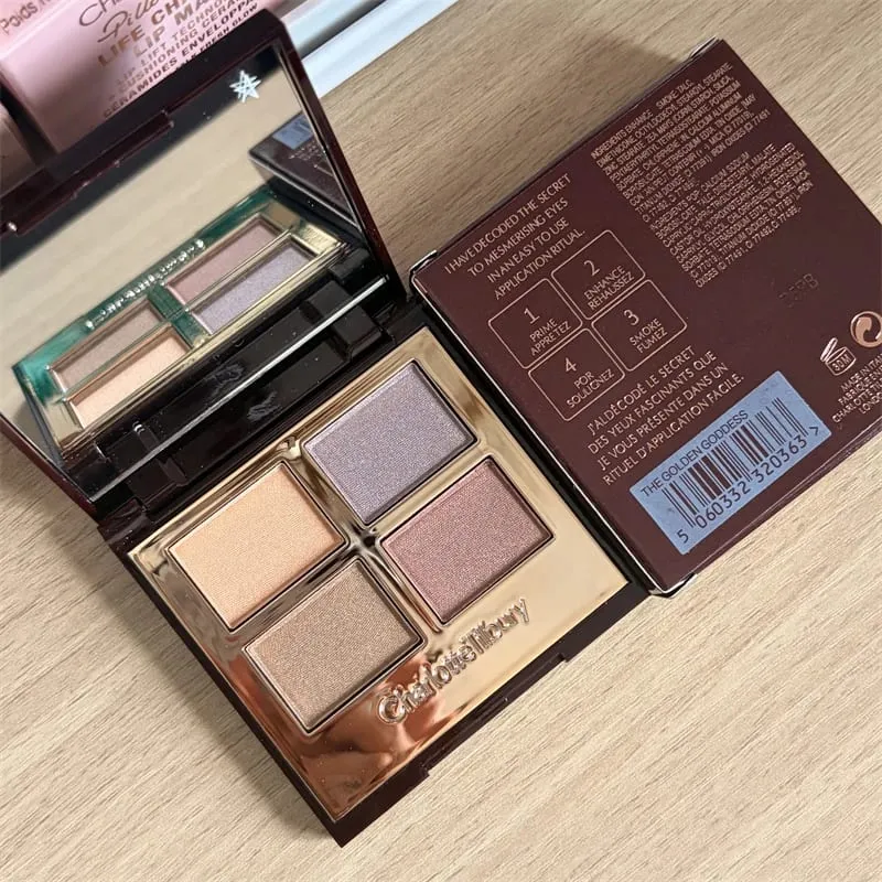 Set Rias CT Terlaris Palet Eyeshadow Empat Warna Bedak Pengaturan Matte Kosmetik Lipstik Kelas Atas Efek Concealer Wajah