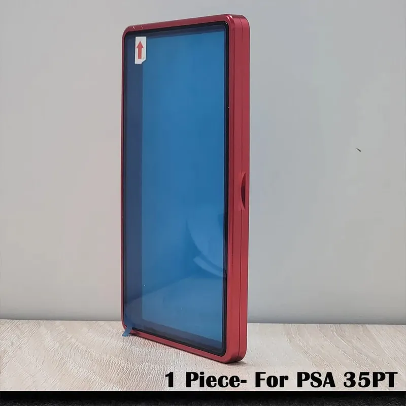 Casing Logam Tempat Pelindung Kartu Perdagangan Aloi Aluminium Warna Gradien Multiwarna untuk Kartu Bertingkat 35PT PSA CGC