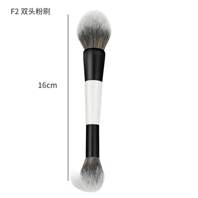 Set Kuas Makeup Berkepala Ganda F1-F4 untuk Foundation Blush Menyoroti Alat Kecantikan Kuas Kosmetik Pembentuk Wajah