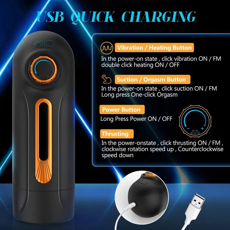 6 in1 Automatic Telescopic Sucking Vibration Masturbators For Men Pussy Vaginas For Men Real Blowjob Sex Toys For Men