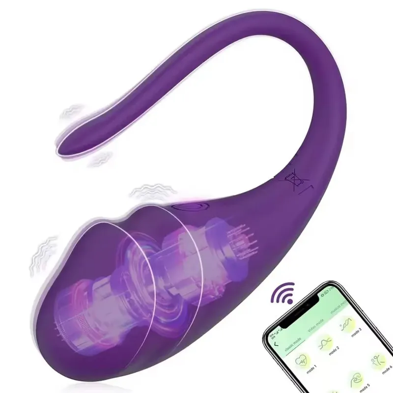 רטט ביצה לנשים לביש בקרת אפליקציה אלחוטית G Spot ממריץ נרתיקי אנאלי לעיסוי צעצוע מין לזוגות