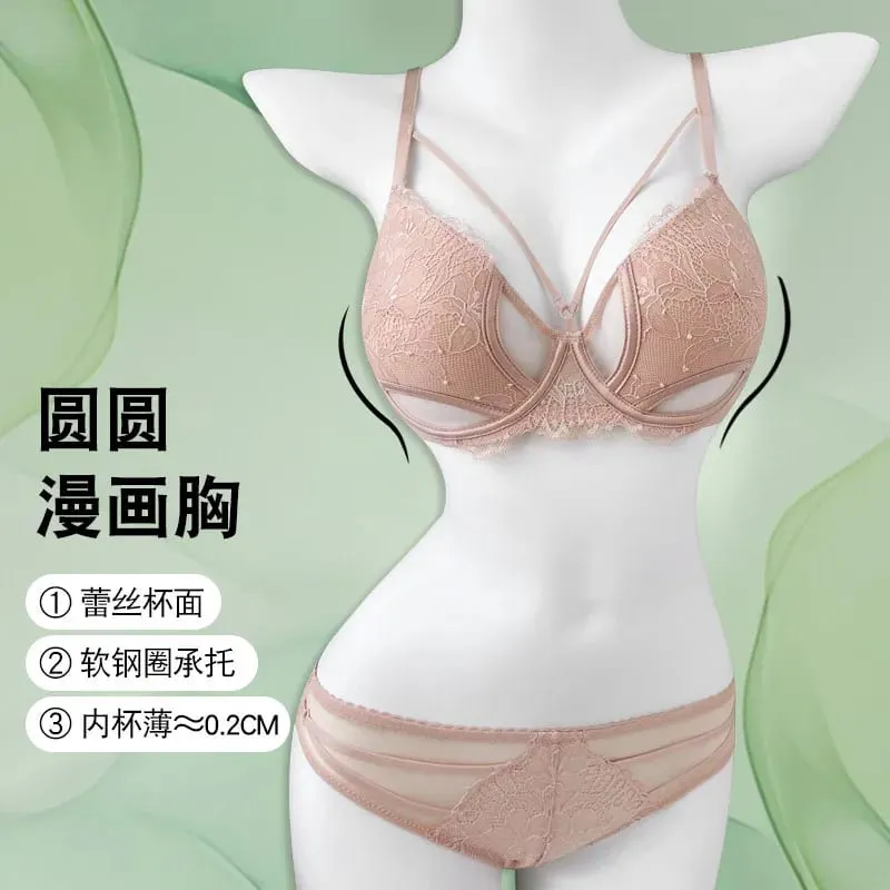 1. BANERDANNI סקסית Pure Desire חזיית סט מזער חזה גדול תמיכת Push Up Side אנטי צניחת הלבשה תחתונה נגד התרחבות חמה מכירה הטובה ביותר