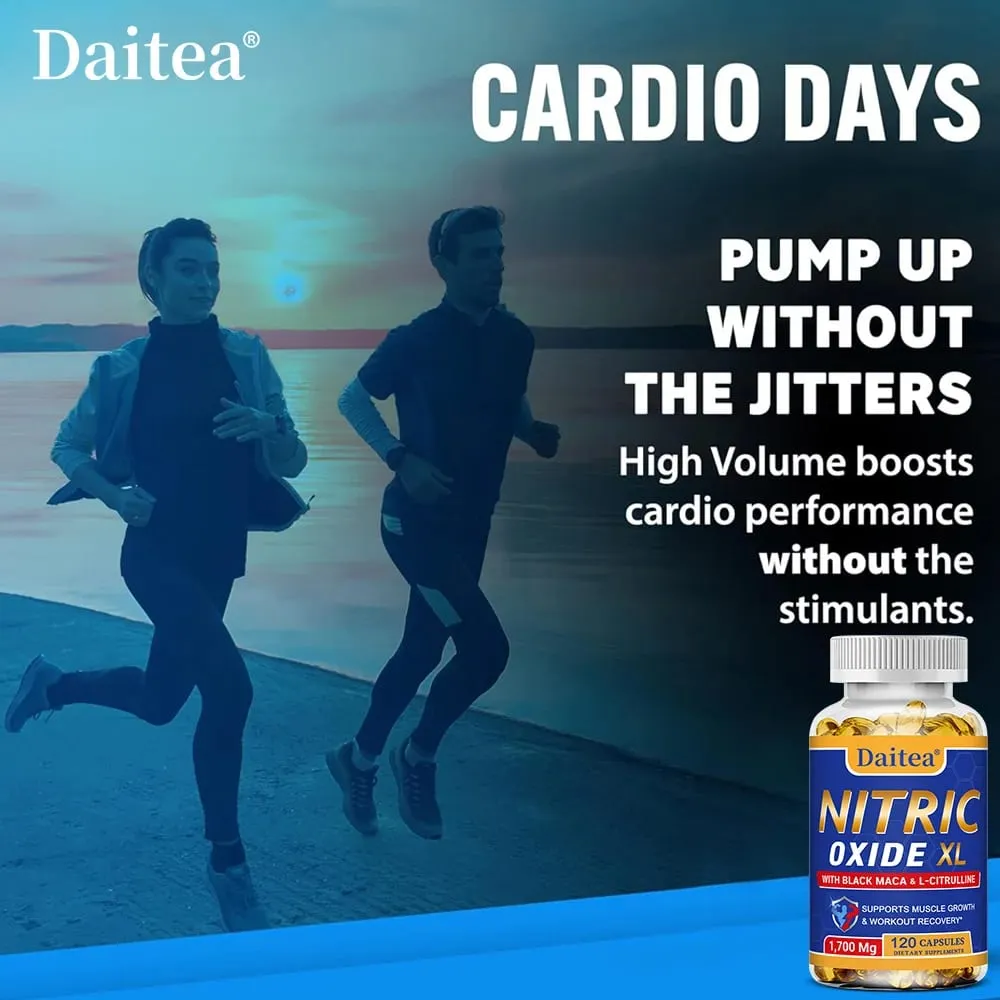 Nitric Oxide - Men's Health Support Capsules Contains Maca Root Powder Extract Muscle Growth and Strengthening