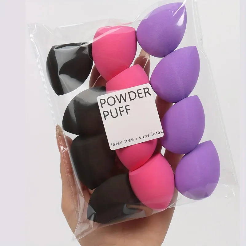 12 piraso latex free hydrophilic polyurethane beauty sponge set multi-color makeup mixing sponge na angkop para sa likido at cream