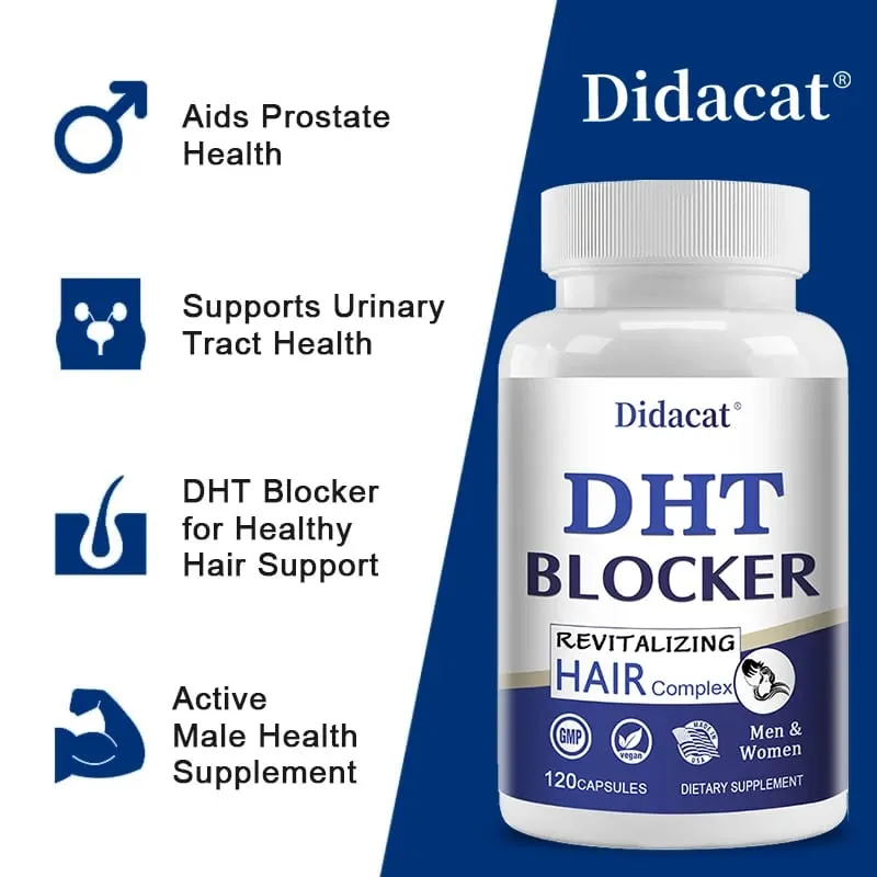 Didacat Advanced DHT Blocker Hair Growth Supplement for Heritary Thinning Hair - για άνδρες και γυναίκες τριχόπτωση