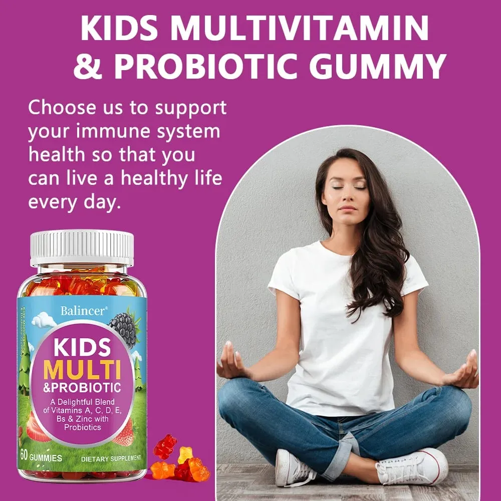 Ang Organic Kids Multivitamin Gummies na may Vitamins A C D E Zinc Probiotics ay Nagtataguyod ng Digestion at Nagpapahusay ng Immunity