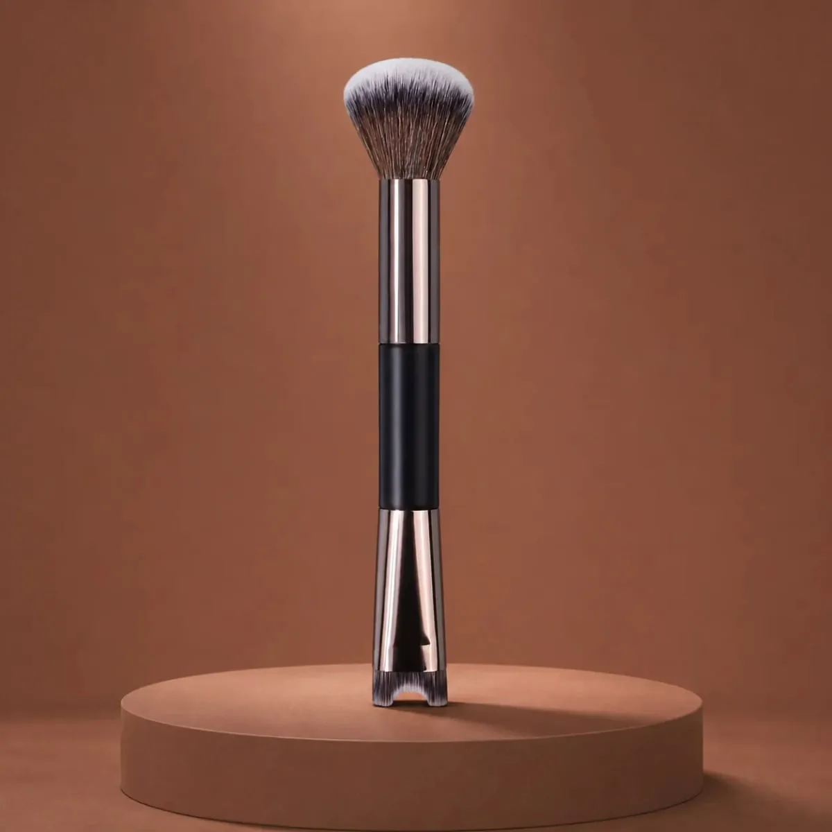 Ilong Contour U-Shaped Makeup Brush Dual-End Nose Shadow Makeup Brushes Eyeshadow Contour Face Highlighting Brush Mga Tool sa Kosmetiko