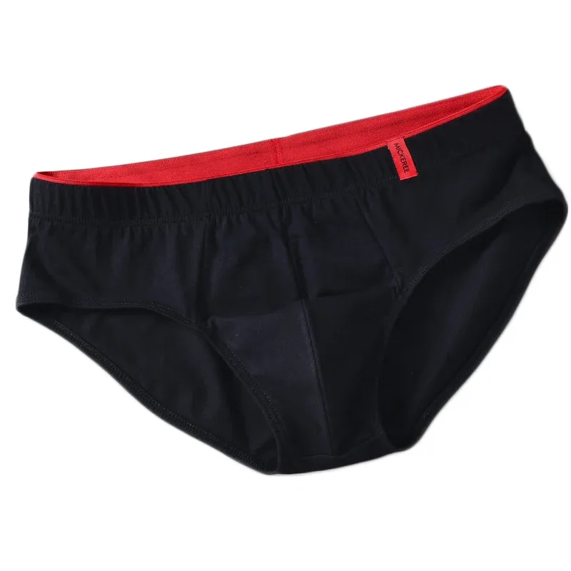 Men Briefs Solid Color Cotton Youth Briefs Waist Comfortable Sexy Explosion Trend Breathable Underwear Sissy Panties